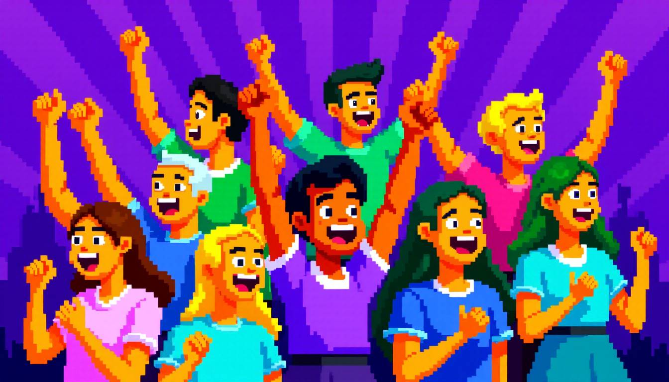 A horde of retro gaming fans